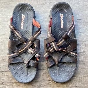 Skechers Brown  Reggae Soundstage Gaucho Sandals 6